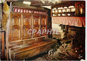 Postcard Modern Breton Interior of a house of Porzay The bed and closed his b...
