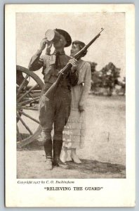 1918  WW1  US Army Infantry  1903 Springfield Rifle  Romance   Postcard