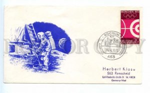 494737 GERMANY 1972 Apollo 16 moon landing Bochum cancellation SPACE COVER