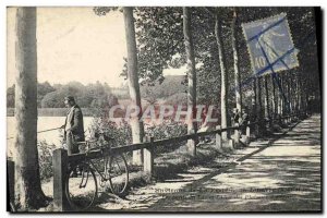 Old Postcard Tree Surroundings Ferte sous Jouarre The edges of the lake and t...