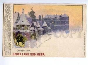 173227 GERMANY GRUSS von UEBER LAND & MEER STUTTGART Vintage