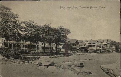 Crescent Beach CT Bay View Ave Homes c1910 Postcard