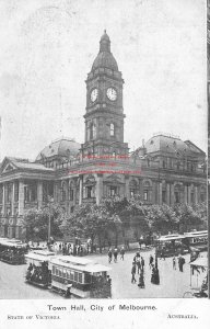 Australia, Melbourne, Town Hall Building, Exterior View, Trolley