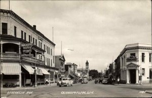 Oconomowoc Wisconsin WI Majestic Hotel Classic Cars 1945 Cancel Real Photo PC