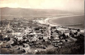 RPPC Postcard Aerial View La Bahia Beach Ensenada Baja California 1950s
