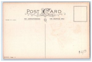 1925 Merry Christmas Girl With Gifts Whreat Winter Scene Lamoni Iowa IA Postcard