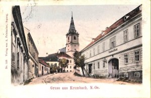 ac3407 - AUSTRIA - Postcards VINTAGE POSTCARD - Greetings from Krumbach - 1906-
