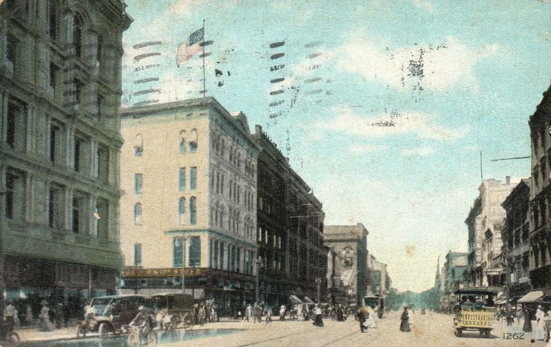 Vintage Postcard 1911 Street Scene Historical Buildings And Landmarks