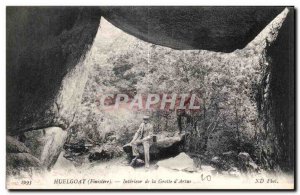 Old Postcard Huelgoat (Finistere) Interior of the Grotto of Arlus