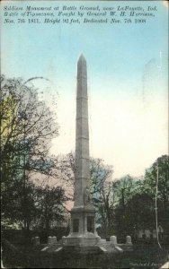 LaFayette IN Soldiers Monument c1910 Postcard