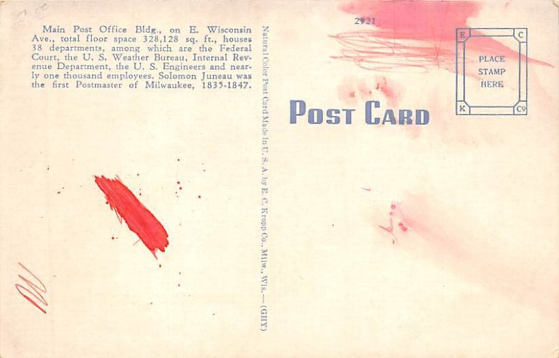 Post Office - Milwaukee, Wisconsin WI