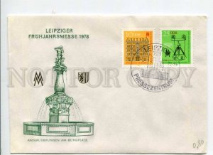 291204 EAST GERMANY GDR 1978 COVER Leipzig fair special cancellations