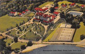 Stevensville Lake Hotel Swan Lake, New York NY Postcard