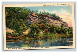 Vintage 1940's Postcard River at Butler Bluff Highway US 71 Ozarks Noel Missouri