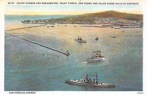 Outer Harbor and Breakwater Point Firmin, Los Angeles Harbor San Pedro Califo...