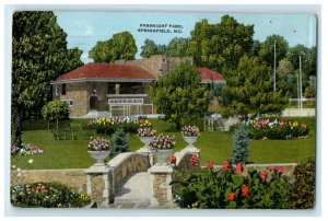 1951 View Of Fassnight Park House Flowers Springfield Missouri MO Postcard