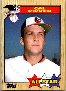 1987 Topps Baseball Card AL All Star Cal Ripken Baltimore Orioles sk3248