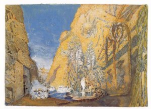 Le Dieu Blue Indian Ballet With Snakes Tortoises Russia London Painting Postcard