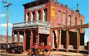 Postcard NV Genoa - Territorial Enterprise Building - Nevada's first newspaper