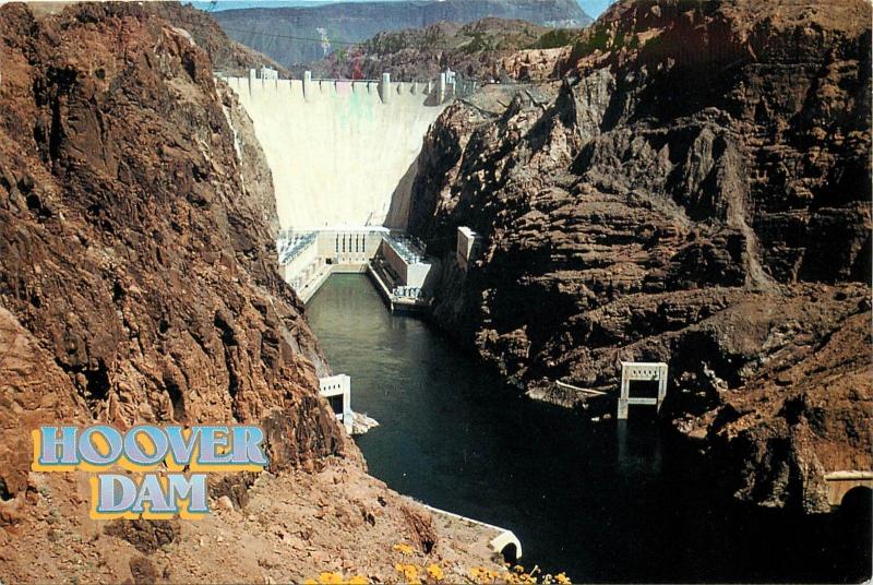 Hoover Dam Nevada NV 1995 Colorado River Arizona AZ Postcard