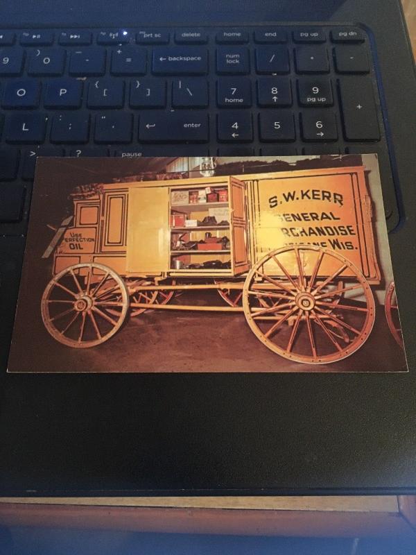 Vintage Postcard: 1870 Peddler's Wagon, Pioneer Village on US 6