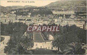 Old Postcard Monte Carlo Garden View