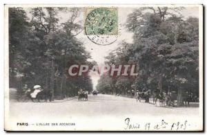 Old Postcard Paris L allee des Acacias