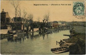 CPA NOGENT-le-ROTROU-L'Huisne au Pont de bois (28649) 