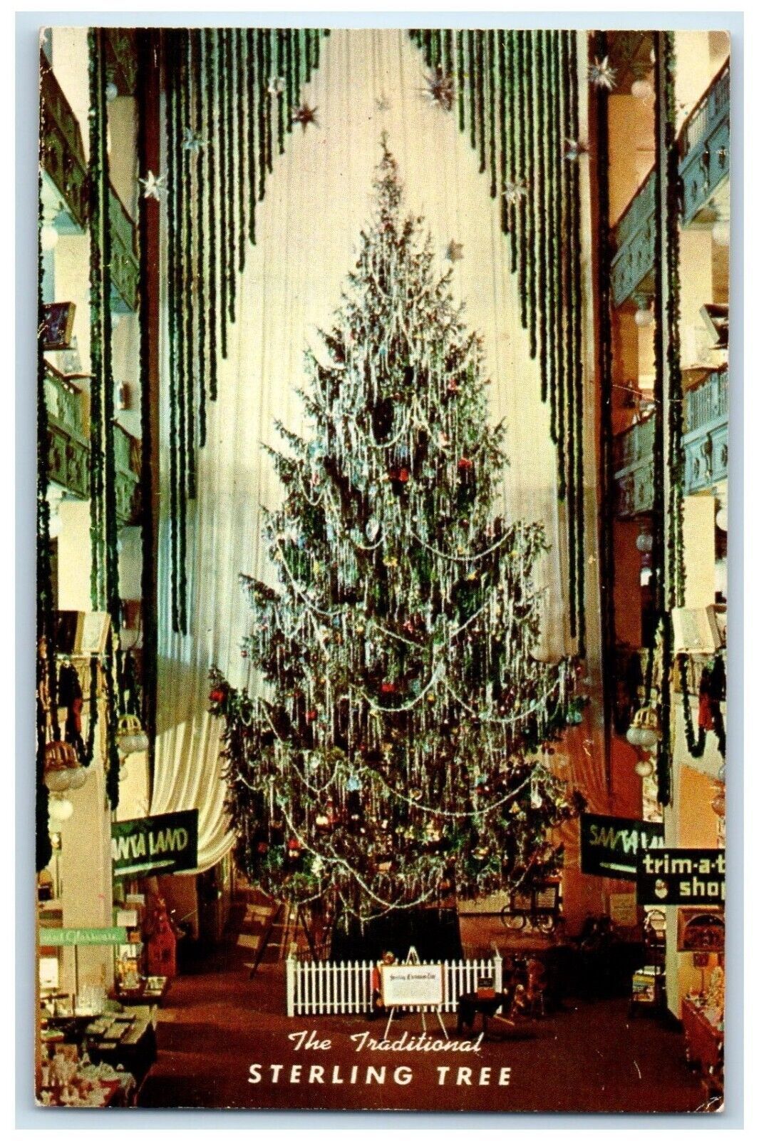 c1960 Traditional Famous Sterling Lindner Christmas Tree Cleveland Ohio