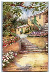 Bermuda Postcard Stairway to Par-La-Ville Gardens c1905 Unposted Antique