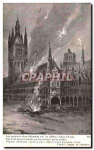 Old Postcard Ypres Bombing Miltiaria