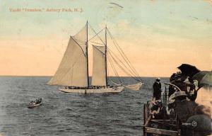 Asbury Park New Jersey Yacht Ivanhoe Sail Boat Antique Postcard K89100