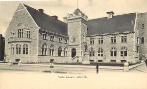 Vintage Postcard Public library Joliet IL  Will County