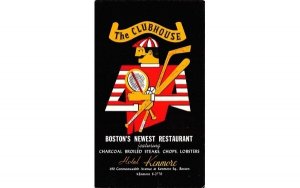 The Clubhouse Restaurant Boston, Massachusetts Postcard