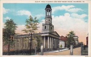 Virginia Richmond Old Saint Pauls Church And New Parish House 1942