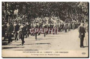 Postcard Old Death la Liberte The Catastrophe obsequies the procession around...