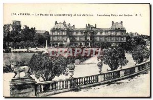 Postcard Old Paris Palais du Luxembourg and Les Invalides