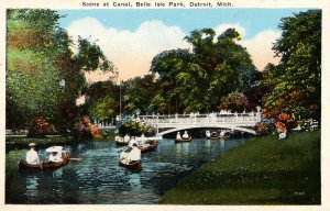 MI - Detroit. Belle Isle Park, Canal Scene