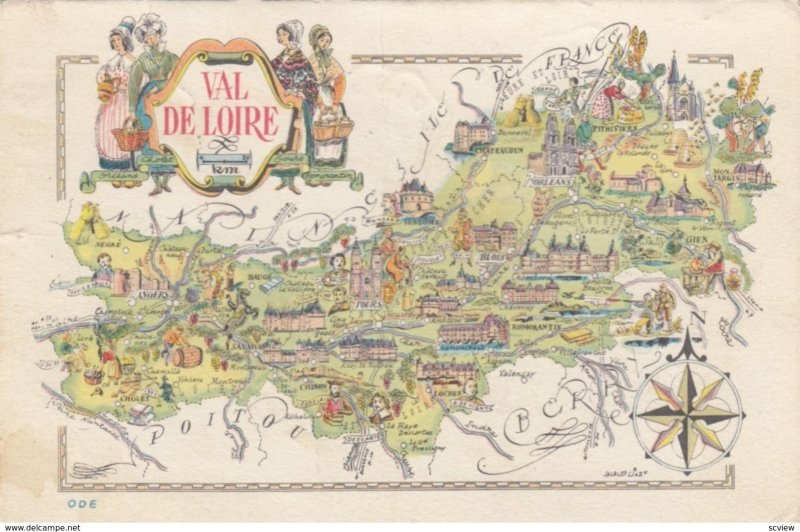 LOIRE , France , 1952 ; Map