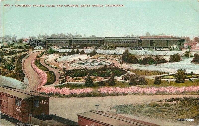 c1910 Southern Pacific Railroad Train Grounds Santa Monica California Mitchell