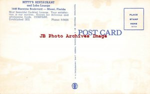 FL, Miami, Florida, Betty's Restaurant, MultiView, EB Thomas Pub No 89754