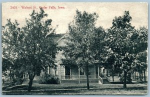 CEDAR FALLS IA 2403 WALNUT STREET ANTIQUE POSTCARD