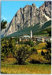 Postcard - Cortina towards Pomagagnon, Punta Fiames - Dolomites - Italy