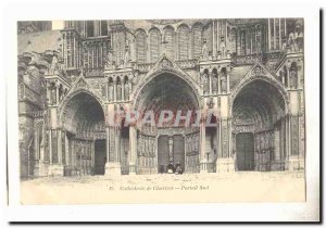 Cathedral of Chartres Old Postcard South Portal