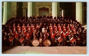 UNIVERSITY of IOWA ~ SCOTTISH HIGHLANDERS Co-Ed Bagpipe Band ca 1950s  Postcard