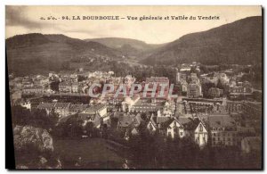 Old Postcard La Bourboule Vue Generale and Valley of Vendeix
