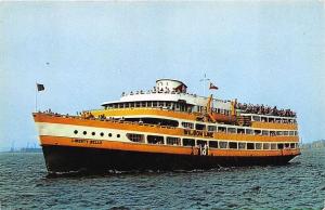 NY New York MV Liberty Belle Excursion Liner Vessel Postcard