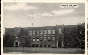 Carrollton OH Ohio Carrollton High School c1930-50s Vintage Postcard