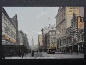 Australia MELBOURNE Elizabeth Street looking South Old Postcard by R.E.M.