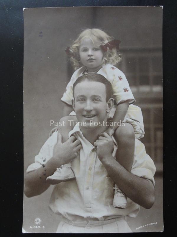 GLADYS COOPERS DAUGHTER & HUSBAND c1934 RP PC by Rotary A.840-3